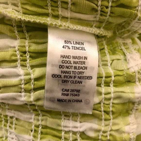 NWT HOUSE OF HARLOW 1960 LINEN SMOCKED GINGHAM JUMPSUIT (SIZE SMALL) - Picture 3 of 5